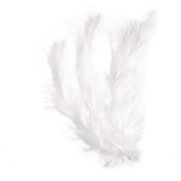 Flauschfeder, weiß, 10-15 cm, SB-Btl. 15 Stück