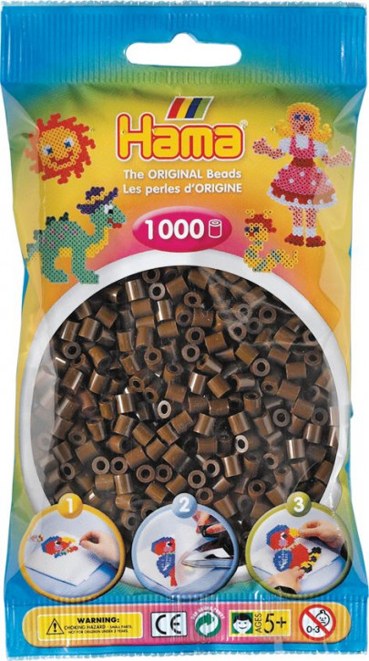 Hama Bügelperlen 1000Stück-dunkelbraun