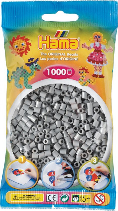 Hama Bügelperlen 1000Stück-grau