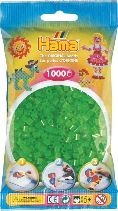 Hama Bügelperlen 1000Stück-hellgrün