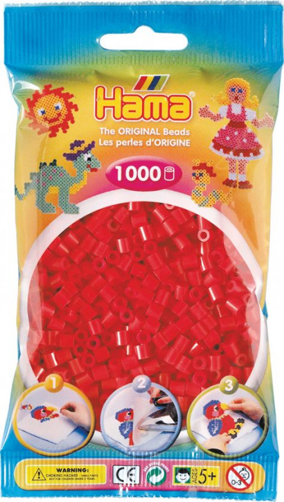 Hama Bügelperlen 1000Stück-rot