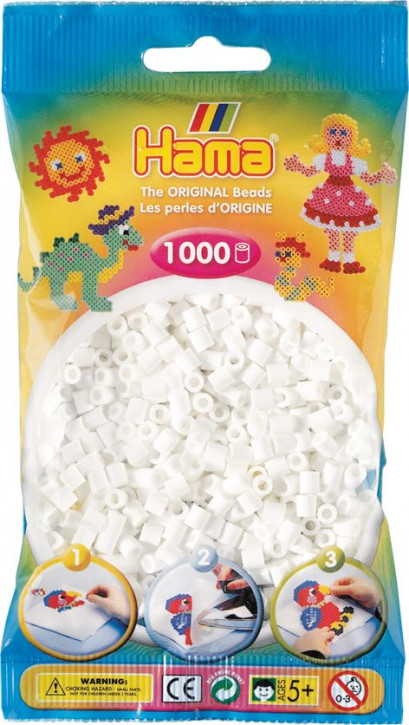 Hama Bügelperlen 1000Stück-weiß