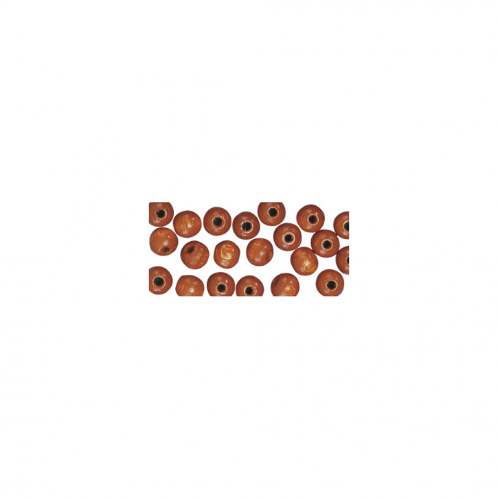 Holz Perlen FSC 100%, poliert, 10mm ø SB-Btl 52Stück, braun