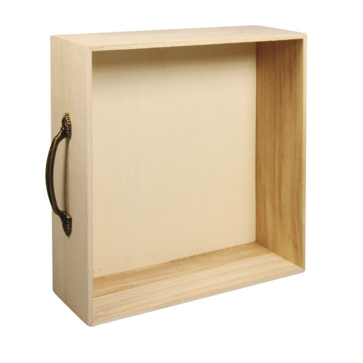 Holz Rahmen Schublade  25x25x8 cm, mit Aufhänger