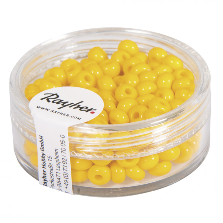 Indianer-Perlen, 4,5 mm Dose 17g-gelb