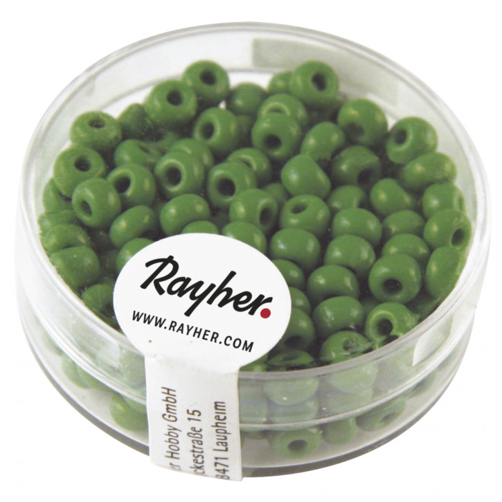 Indianer-Perlen, 4,5 mm Dose 17g-grün