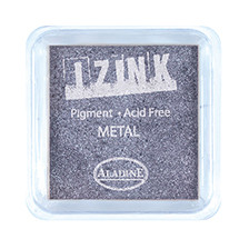 IZINK Pigment Stempelkissen, metal-silver-blue