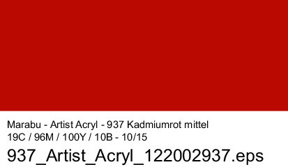 Artist Acryl 120 ml Tube Marabu Kadmiumrot mittel