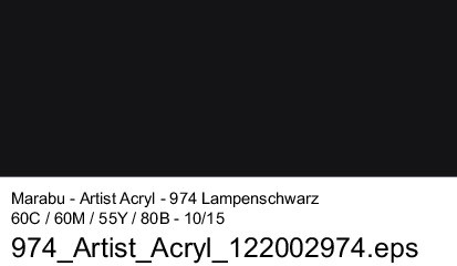 Artist Acryl 120 ml Tube Marabu Lampenschwarz