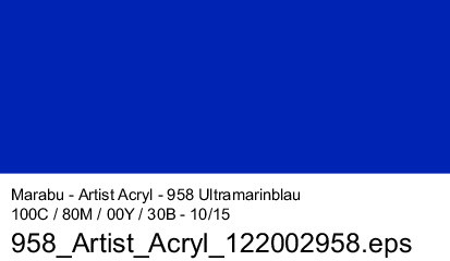 Artist Acryl 120 ml Tube Marabu Ultramarinblau