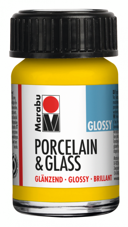 Porcelain & Glass Glänzend Sonnengelb 220, 15ml