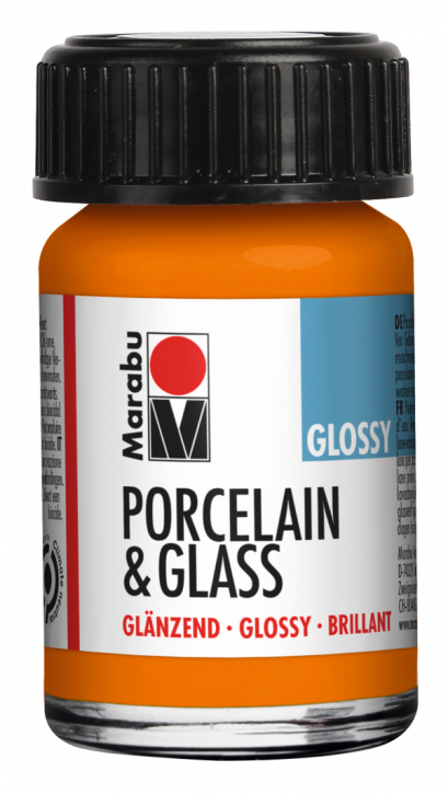 Porcelain & Glass Glänzend Orange 013, 15ml