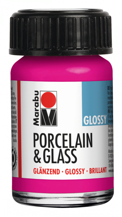 Porcelain & Glass Glänzend Himbeere 131, 15ml