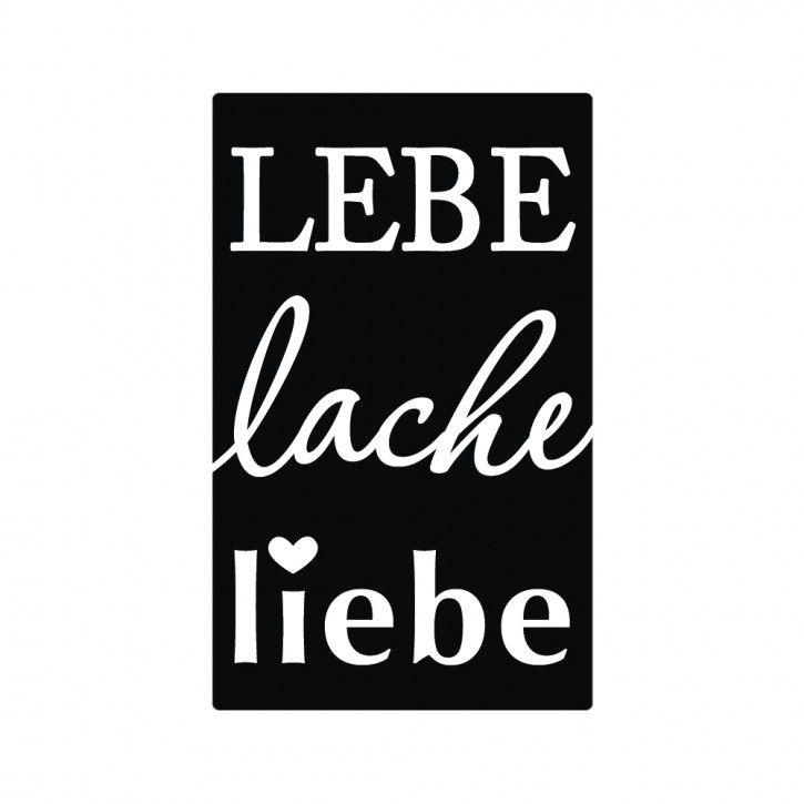 Label Lebe, lache, liebe, 40x65mm ø, SB-Btl 1Stück