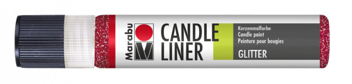Marabu Candle-Liner 25ml-rot glitter