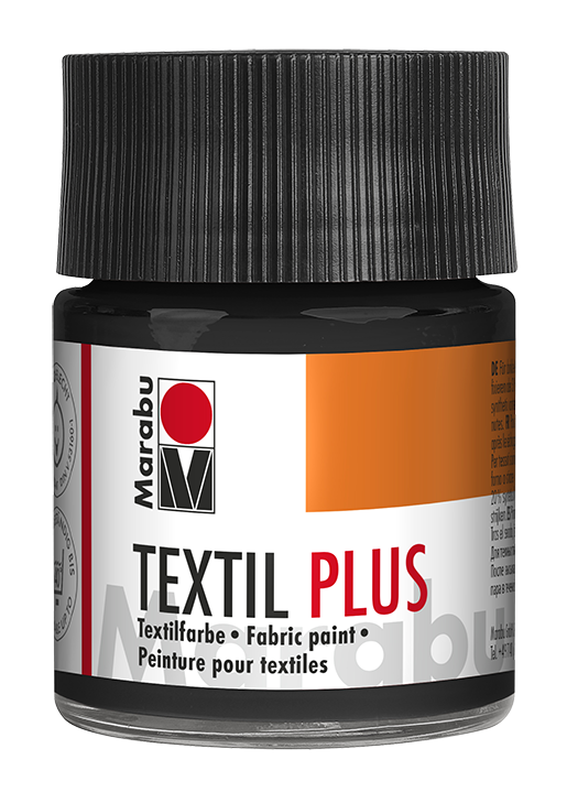 Marabu Textil Plus Stoffmalfarbe 50ml-schwarz