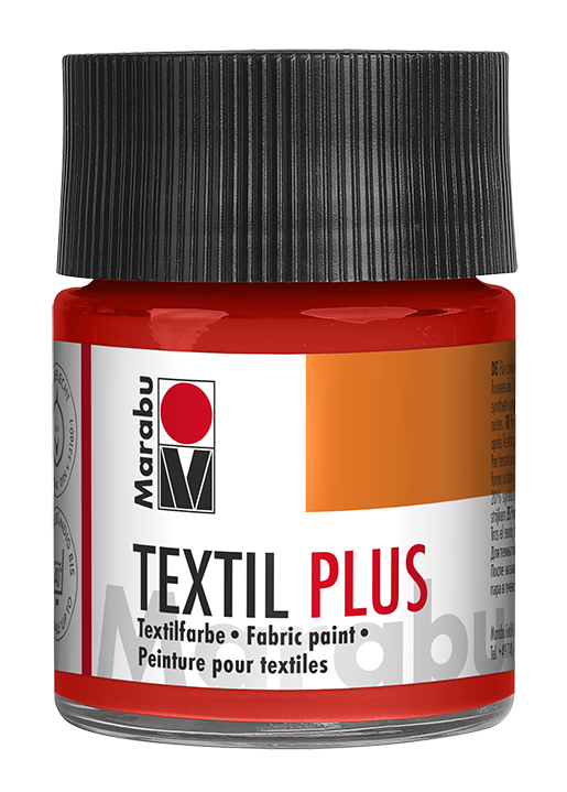 Marabu Textil Plus Stoffmalfarbe 50ml-zinnoberrot
