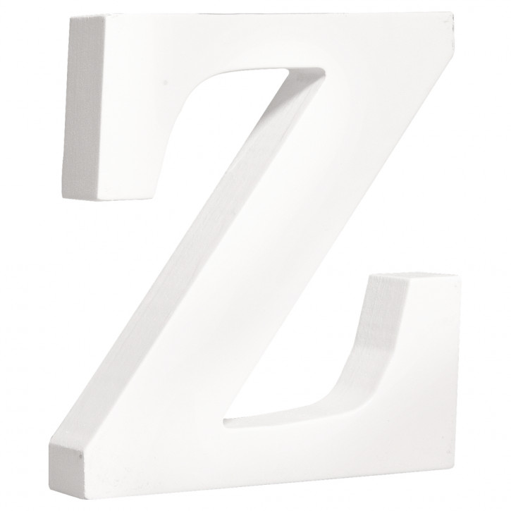 MDF- Buchstabe Z, weiß, 11cm, Stärke 2cm