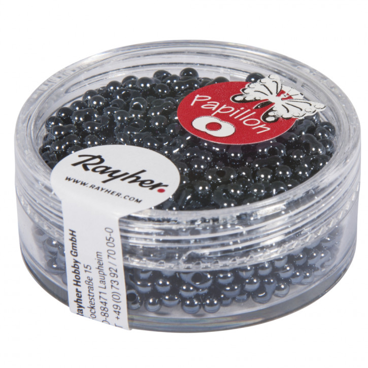 Papillon-Rocailles, 2x4 mm Dose 18g-anthrazit