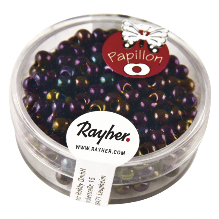 Papillon-Rocailles 3,2x6,5mm, Dose 18g-amethyst