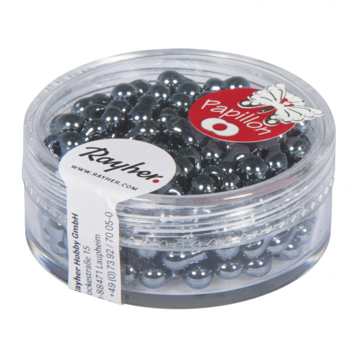 Papillon-Rocailles 3,2x6,5mm, Dose 18g-anthrazit