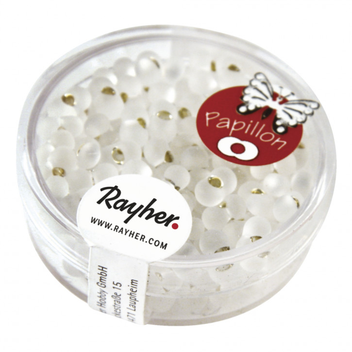 Papillon-Rocailles 3,2x6,5mm, Dose 18g-frost