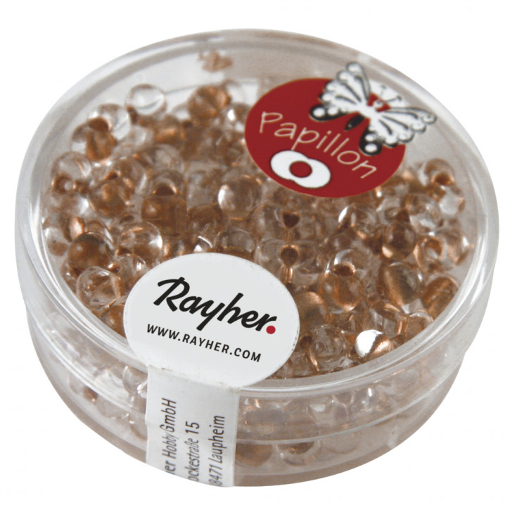 Papillon-Rocailles 3,2x6,5mm, Dose 18g-kupfer