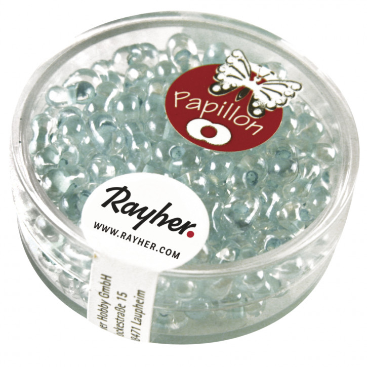Papillon-Rocailles 3,2x6,5mm, Dose 18g-mintgrün