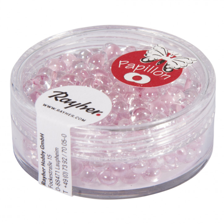Papillon-Rocailles 3,2x6,5mm, Dose 18g-rosa