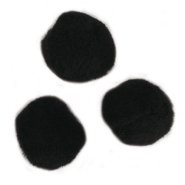 Pompons 25 mm, SB-Btl. 35 Stück-schwarz