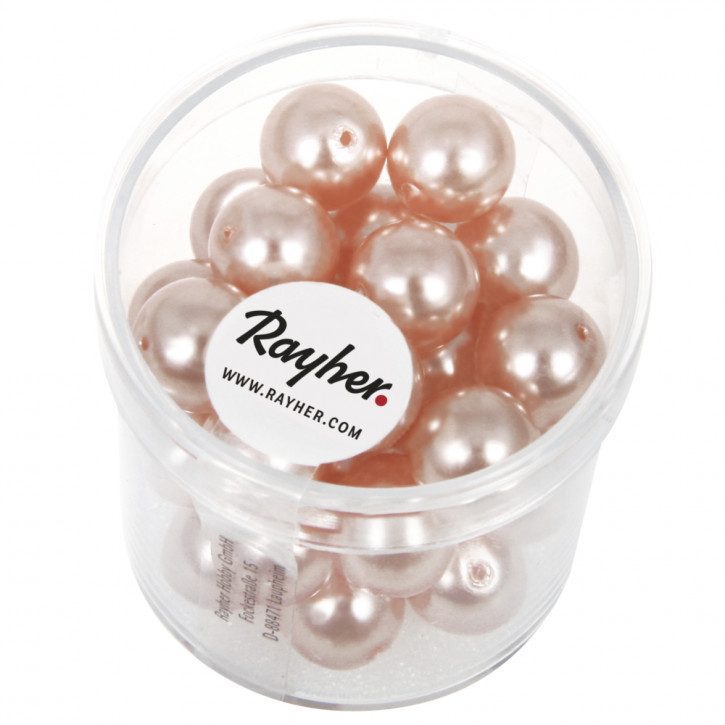 Renaissance Glaswachsperlen, 10mm Dose 35Stück-muschelrosa
