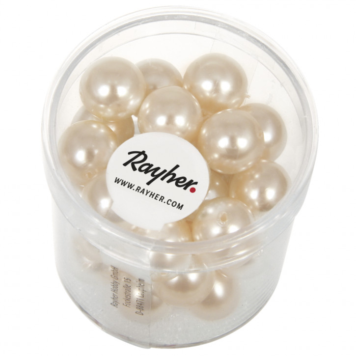 Renaissance Glaswachsperlen, 10mm Dose 35Stück-puderrosa