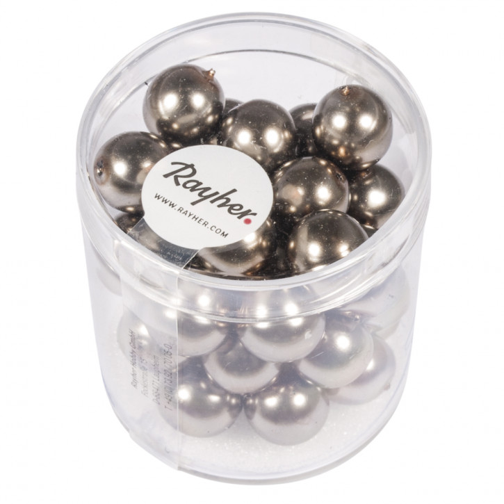 Renaissance Glaswachsperlen, 10mm Dose 35Stück-taupe