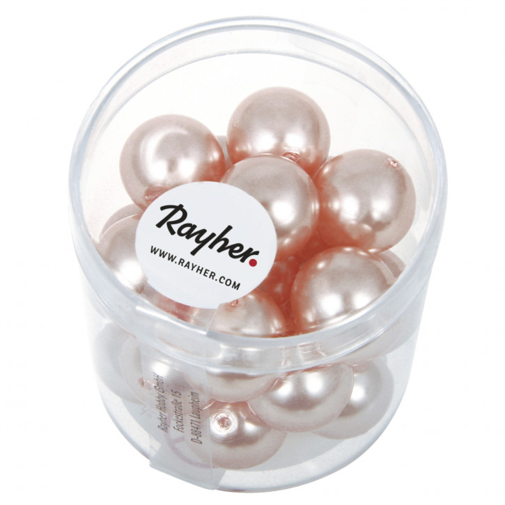 Renaissance Glaswachsperlen, 12mm Dose 21Stück-muschelrosa