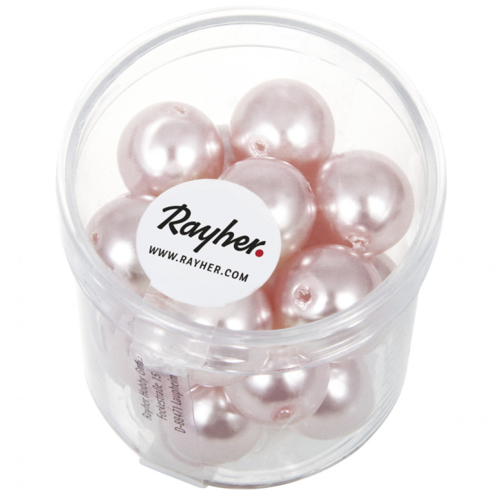 Renaissance Glaswachsperlen, 12mm Dose 21Stück-rosa