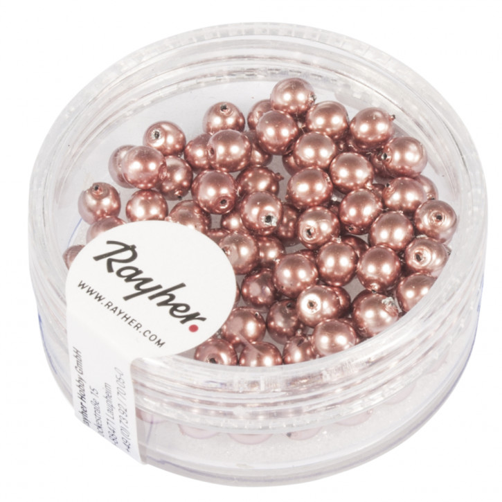 Renaissance Glaswachsperlen, 4mm Dose 85Stück-antikrose