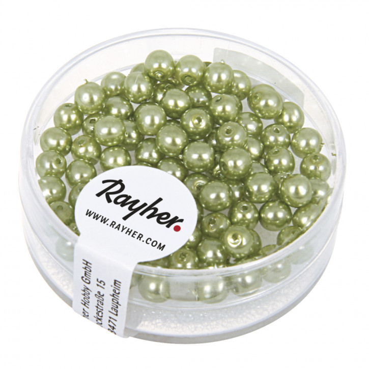 Renaissance Glaswachsperlen, 4mm Dose 85Stück-jade