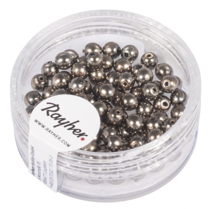 Renaissance Glaswachsperlen, 4mm Dose 85Stück-taupe