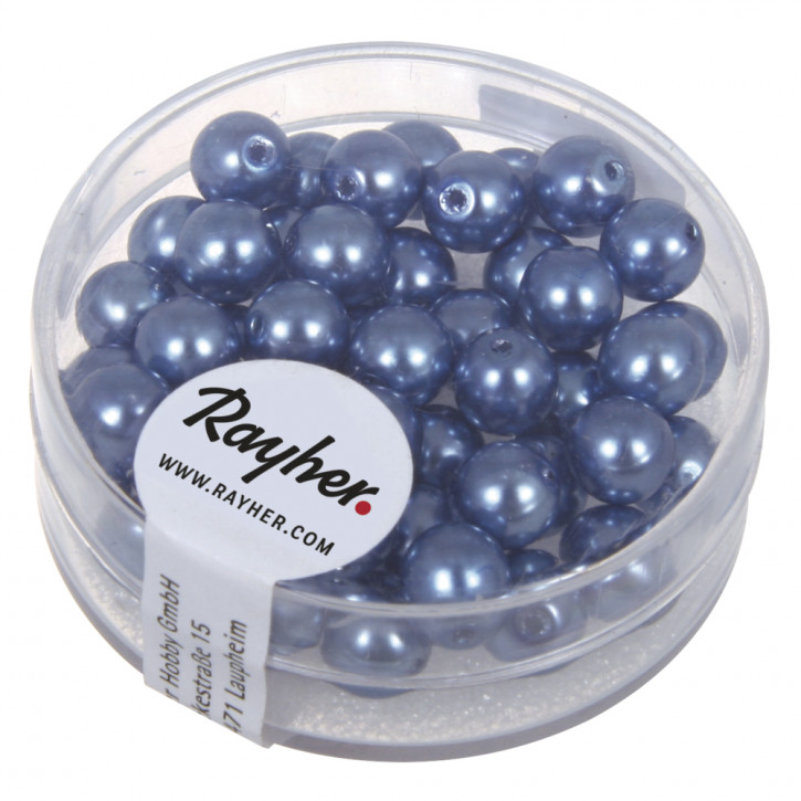 Renaissance Glaswachsperlen, 6mm Dose 45Stück-azurblau