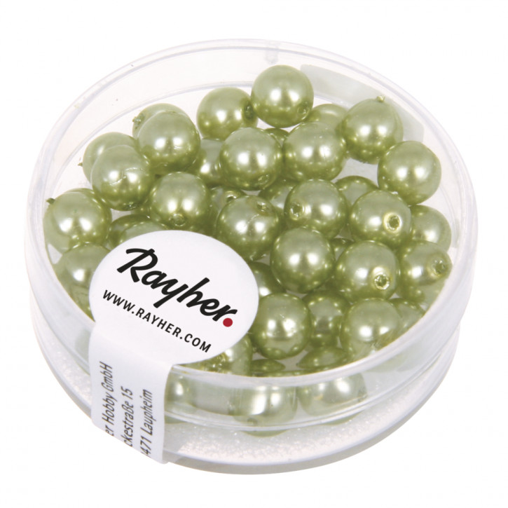 Renaissance Glaswachsperlen, 6mm Dose 45Stück-jade