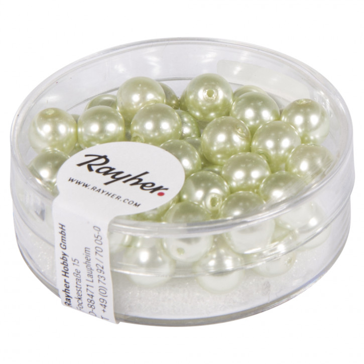 Renaissance Glaswachsperlen, 6mm Dose 45Stück-lindgrün