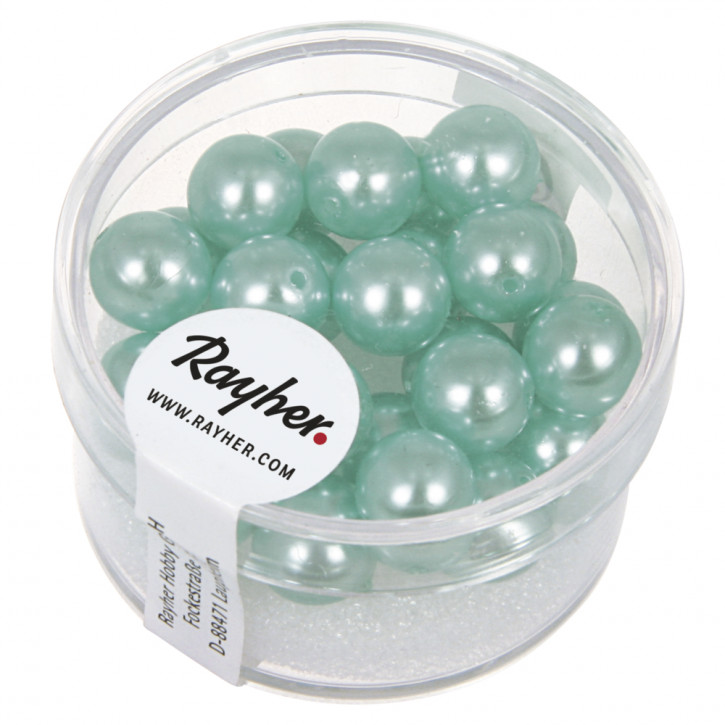 Renaissance Glaswachsperlen, 8mm Dose 25Stück-türkis