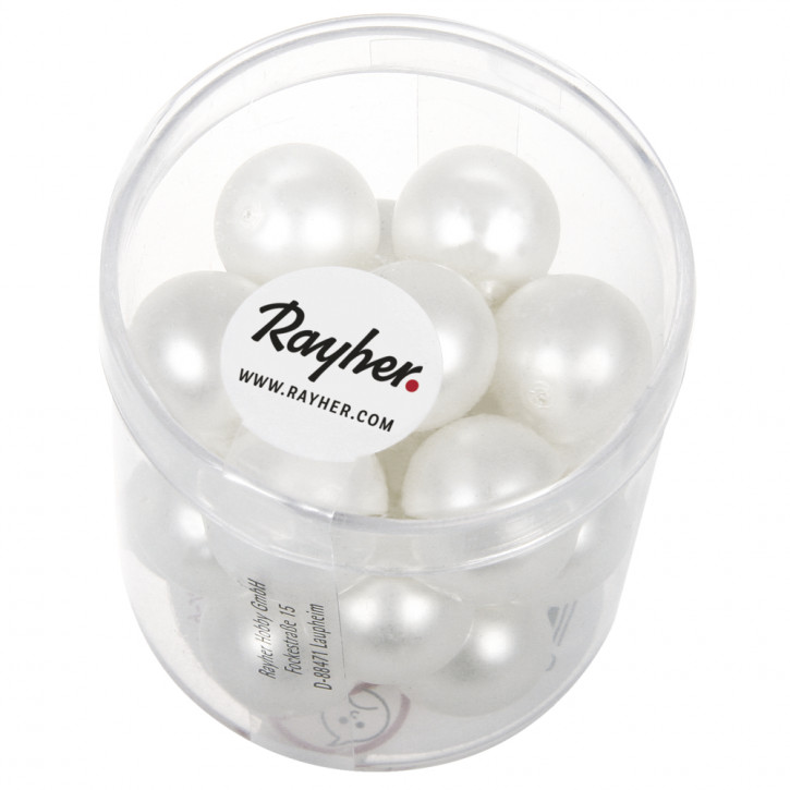 Rayher Lot de 13 Perles de Renaissance 9 mm Weiß 