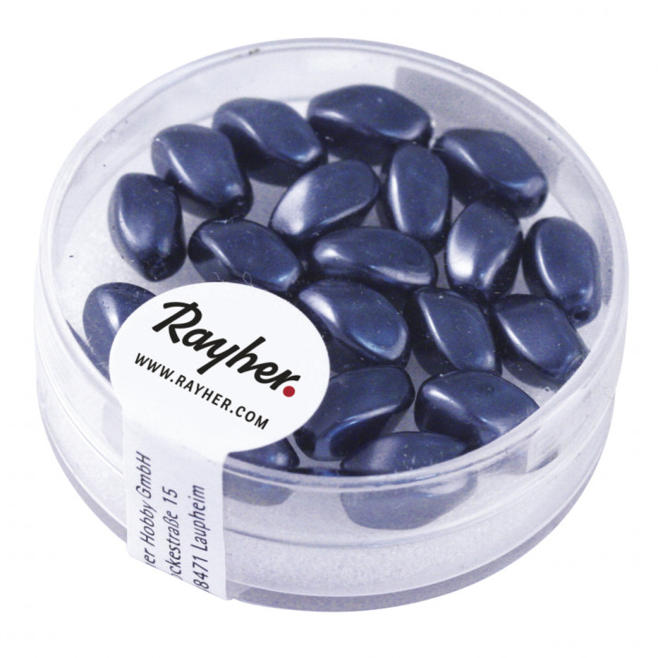 Renaissance-Olive 9x6mm, Dose 20 Stück-anthrazit