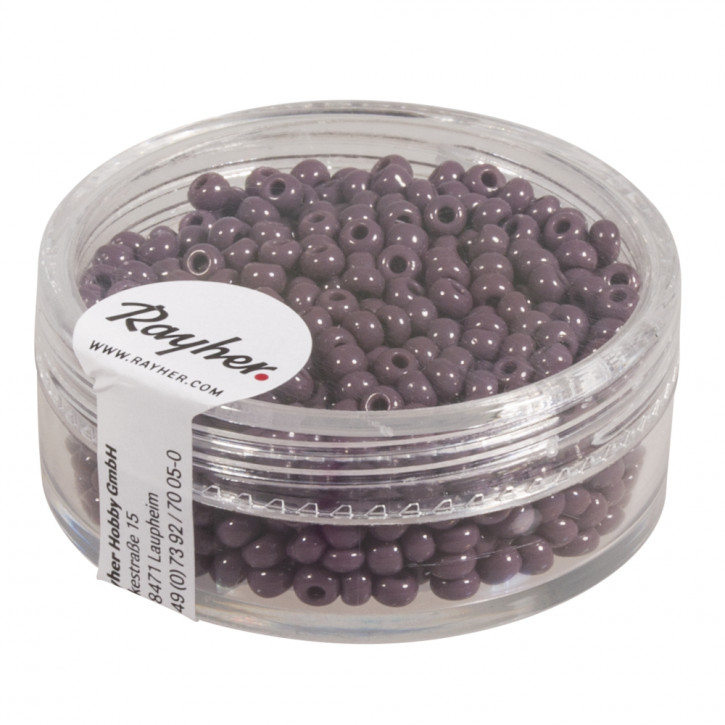 Rocailles, 2,6mm, opak, Dose 17g-lila