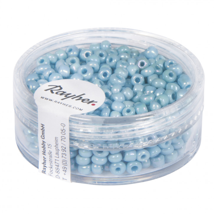 Rocailles, 2,6mm, opak gelüstert Dose 17g-hellblau