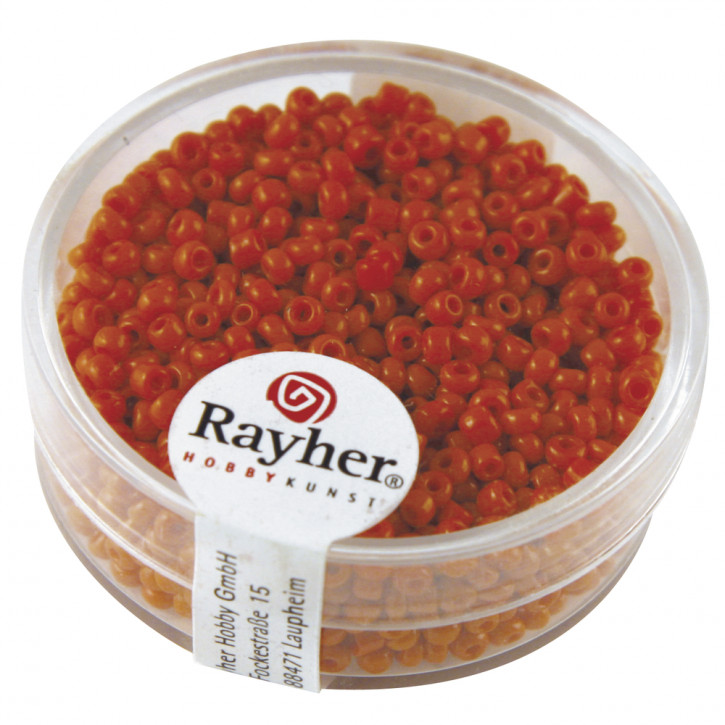 Rocailles, 2 mm ø, opak Dose 17g-orange