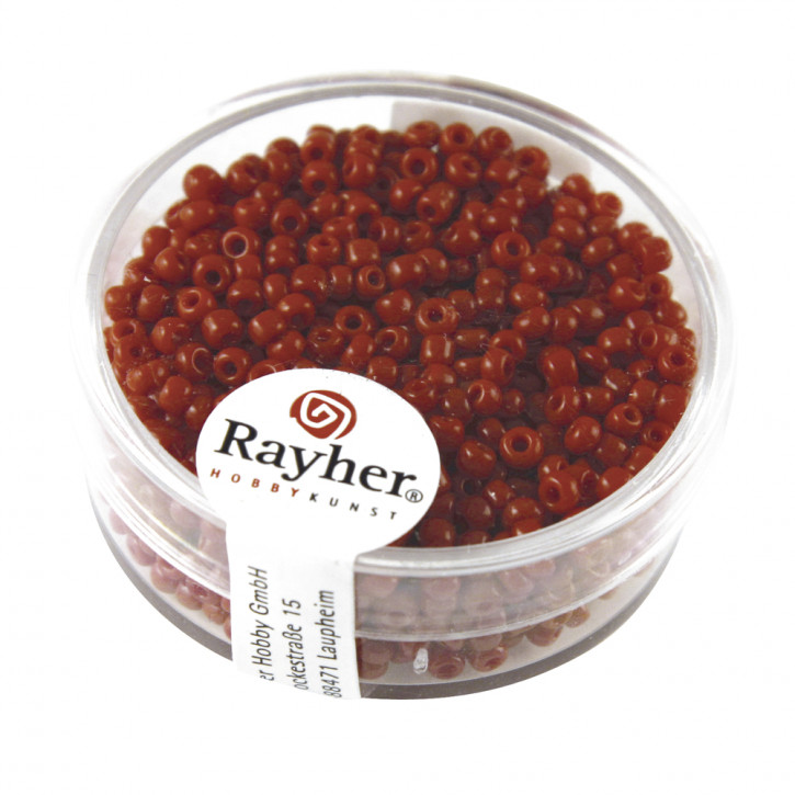 Rocailles, 2 mm ø, opak Dose 17g-rot