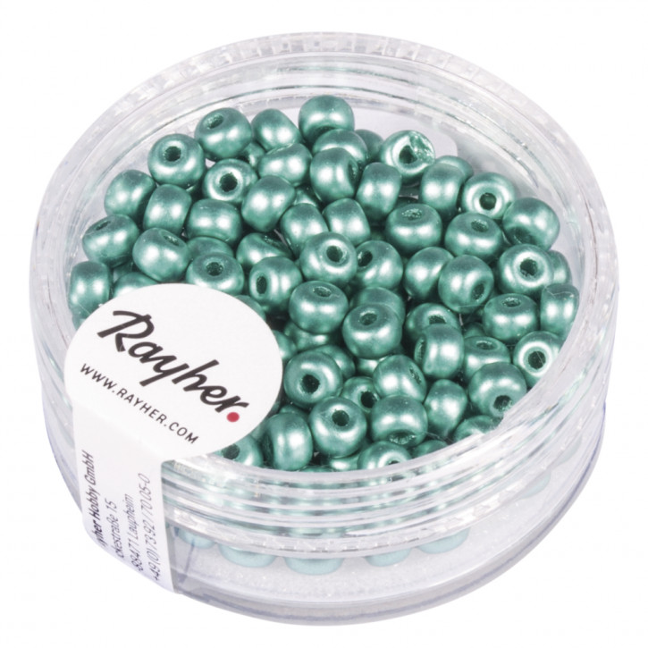 Rocailles, 4mm Dose 150Stück-mintgrün