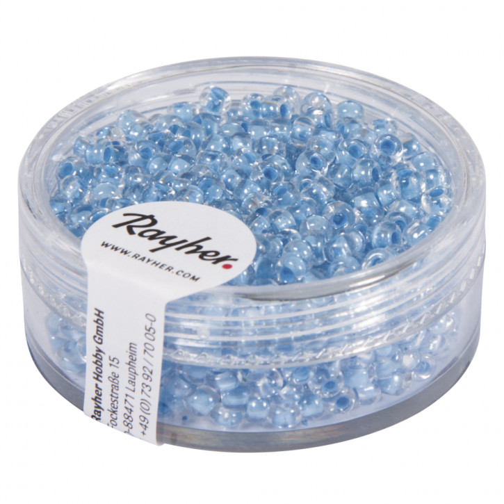 Rocailles Arktis , gelüstert 2,6mm, Dose 17g-hellblau